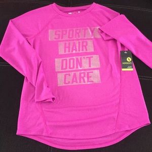 NWT xersion brand girls size L/14 long sport shirt